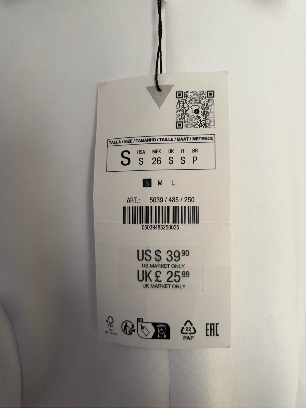 Zara White Short-Sleeve collared Dress - Picture 4 of 4